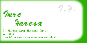 imre harcsa business card